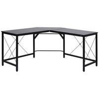 COMPUTERTISCH 150x150 cm L-Form Eckschreibtisch aus MDF - Schwarz, Holzwerkstoff (150/150/76cm) - Gisaae