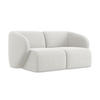 2-SITZER-SOFA Bouclé Stoff Weiß - Schwarz/Weiß, Holzwerkstoff/Kunststoff (174/75/94cm) - Makamii