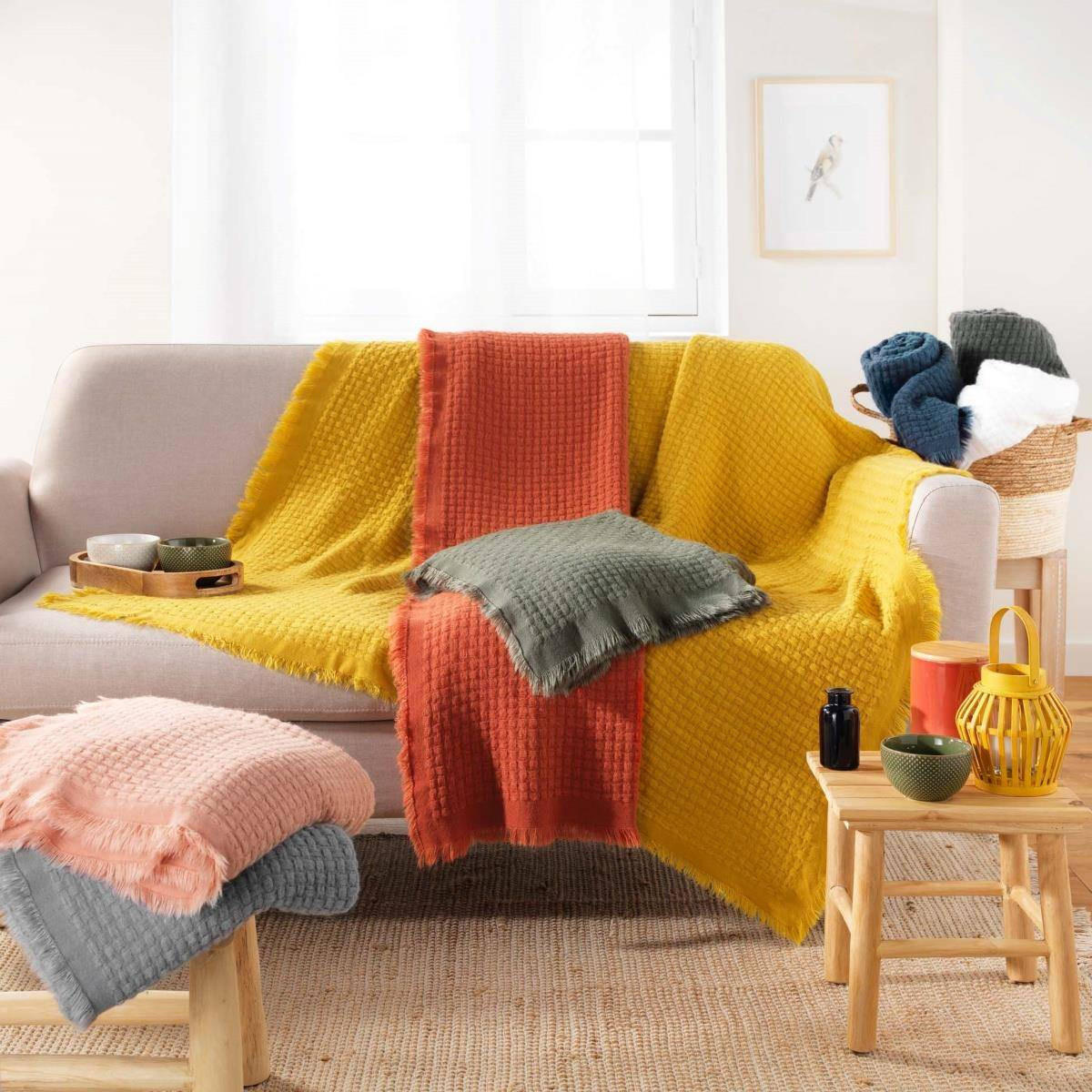 ÜBERWURF Coraline 125/150 cm - Dunkelgrau, Kunststoff (150/125cm) - Douceur d´intérieur
