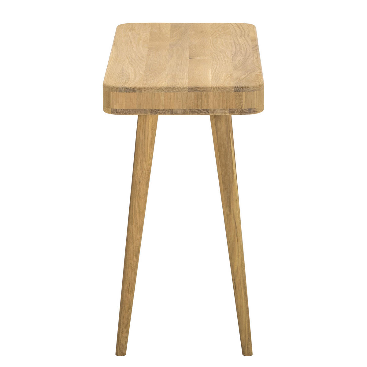 KONSOLENTISCH - Wildeiche teilmassiv, Weiß / Wildeiche - Weiß, Holzwerkstoff (43/110/75cm) - home24