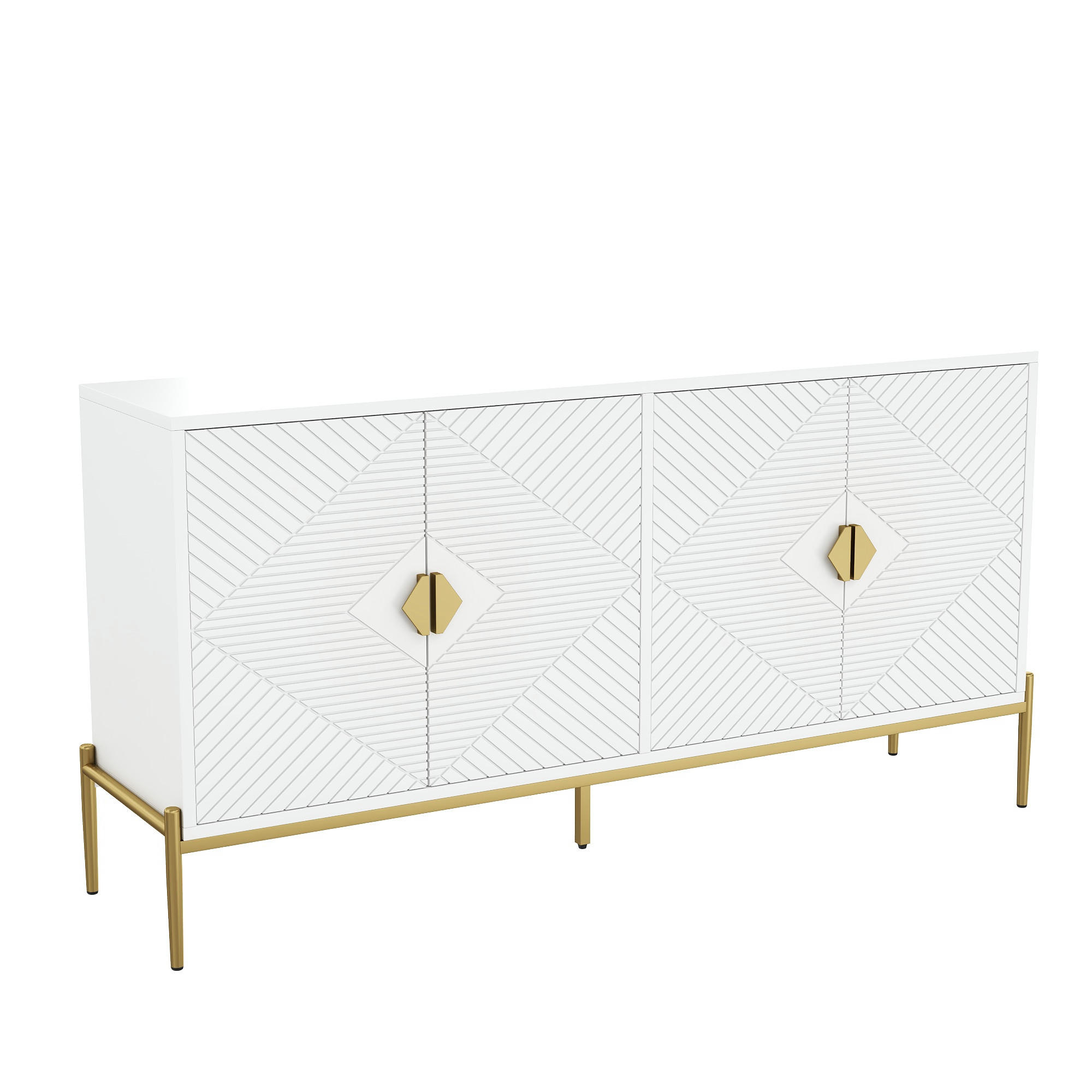 ComfortXL Sideboard Weiß 162x80x40 cm