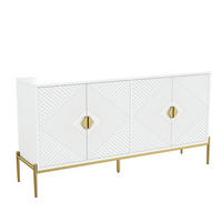 SIDEBOARD DE-37612 162/40/80 cm mit geometrischem Muster Weiß - Weiß, Holzwerkstoff (162/80/40cm) - ComfortXL