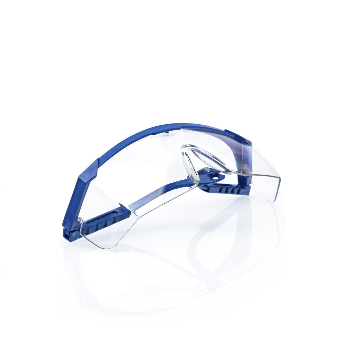 SCHUTZBRILLE Universal - klar, Polycarbonat, UV-Schutz, ultraleicht, EN166, Stoßfest S, 3-stufig verstellbare Bügel, TPR-Auflagen - Multicolor, Kunststoff/Metall