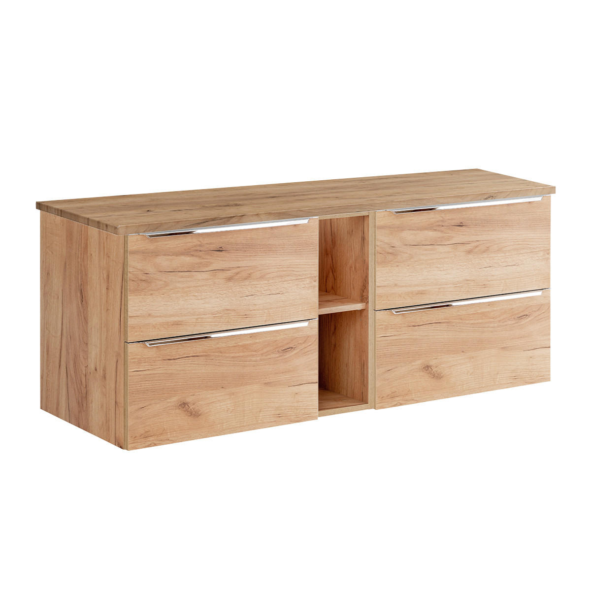 WASCHTISCHUNTERSCHRANK 140.4cm April Holz - Braun, Holzwerkstoff (140.4/59/46cm) - Petits-meubles