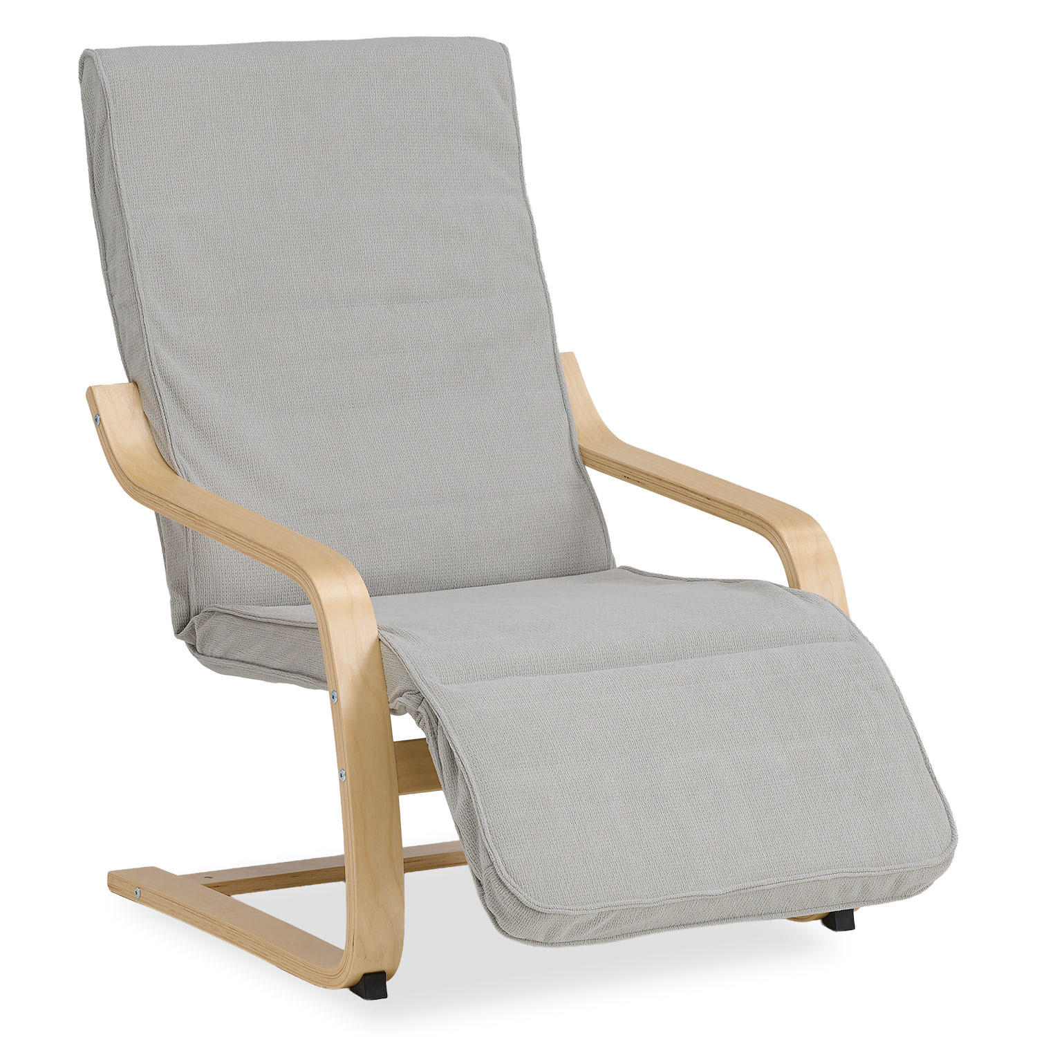 Homestyle4u RELAXSESSEL Grau 66cm × 62cm × 94cm