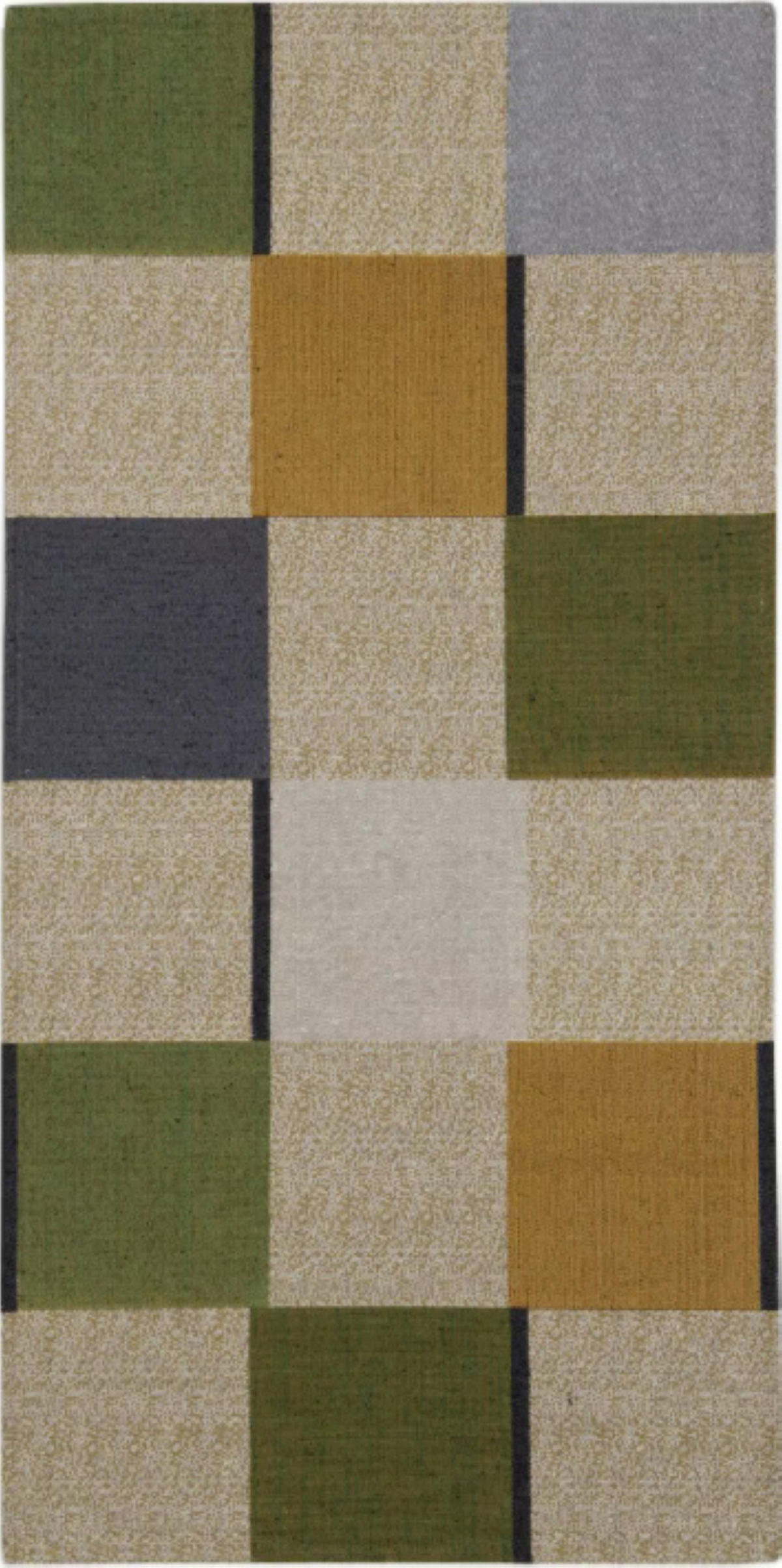 TEPPICH Flur Wolle & Baumwolle ARON Grün 60x240 cm - Grün, Naturmaterialien (60/240cm) - Novatrend