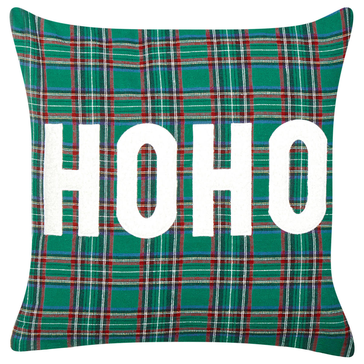 Dekokissen 2er-Set Grün 45/45 cm Joycandy - Rot/Schwarz, Textil (45/45cm) - Beliani