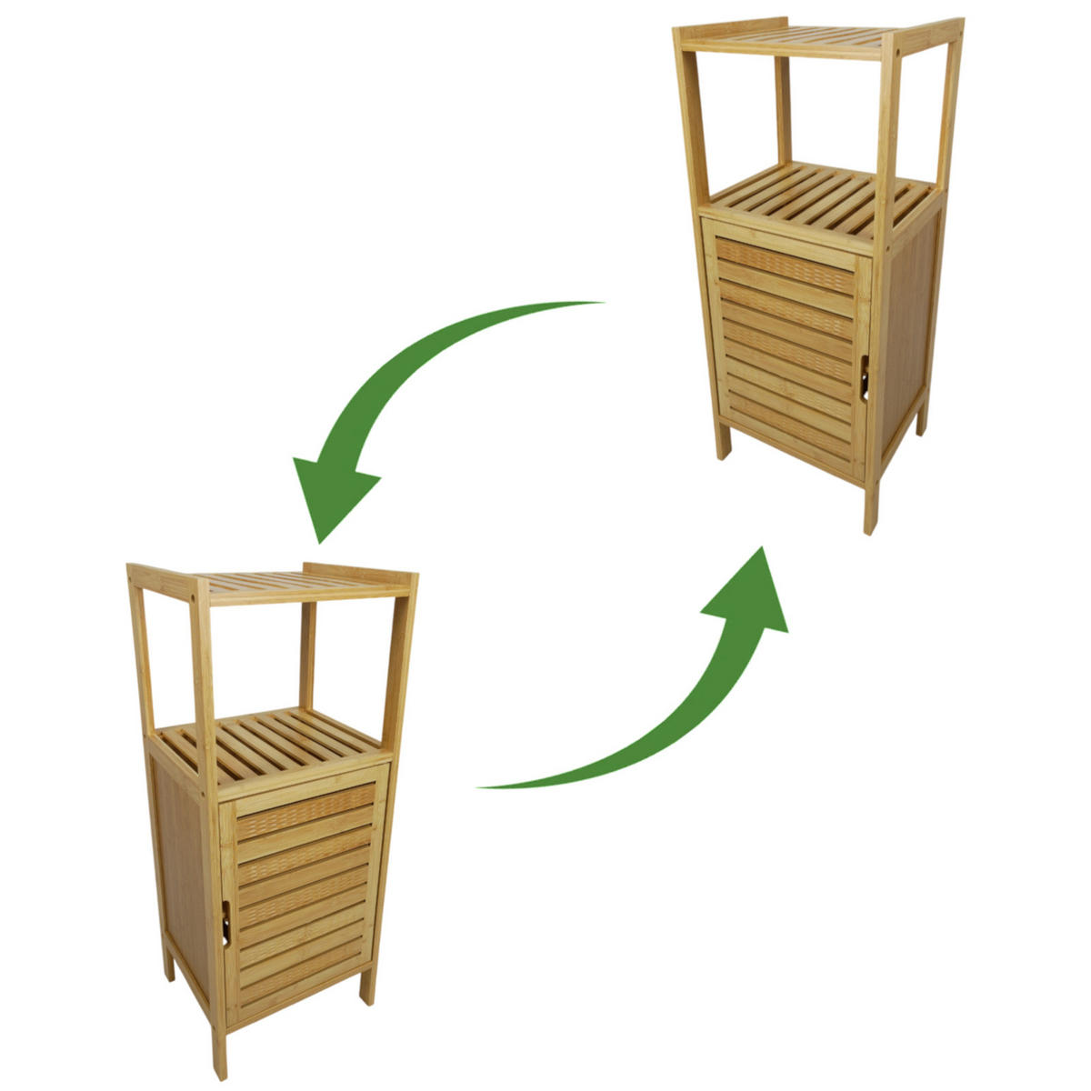 BADREGAL Bambus Naturfarben Schrank 80x33x28,5 cm - Naturfarben, Holz (33/80/28.5cm) - Begryf