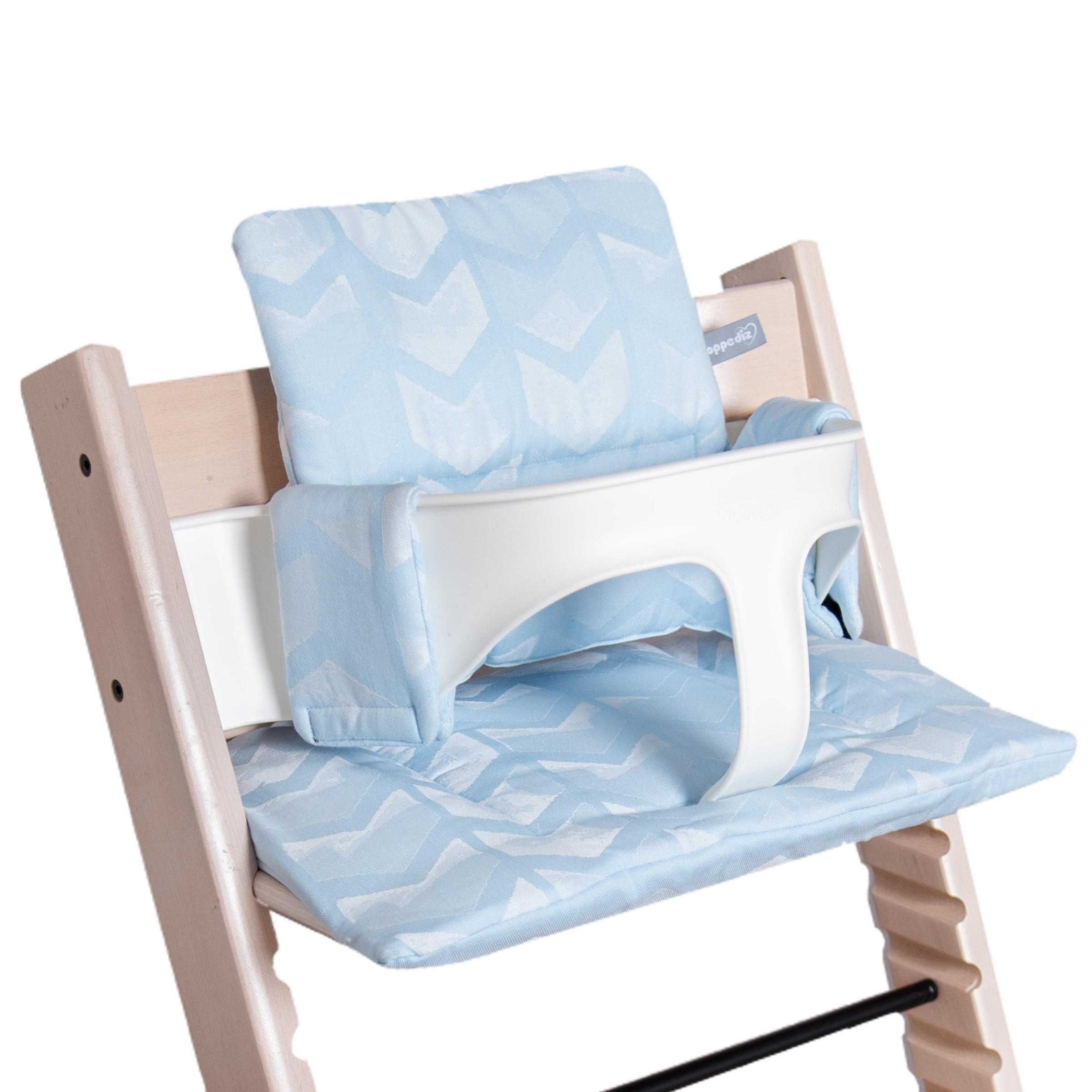 KINDERSTUHLPOLSTER Hochstuhl Sitzkissen Set für Stokke Tripp Trapp - Hellblau, Textil (27/7/38cm) - Hoppediz