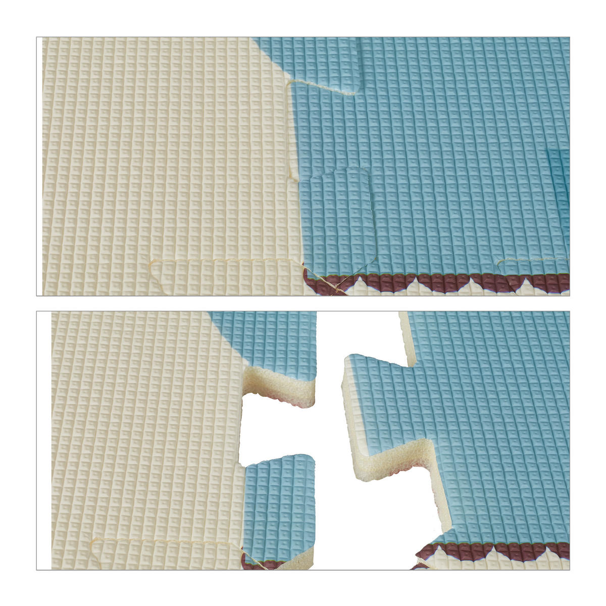 PUZZLEMATTE - Multicolor, Kunststoff/Textil (120/175cm) - Relaxdays