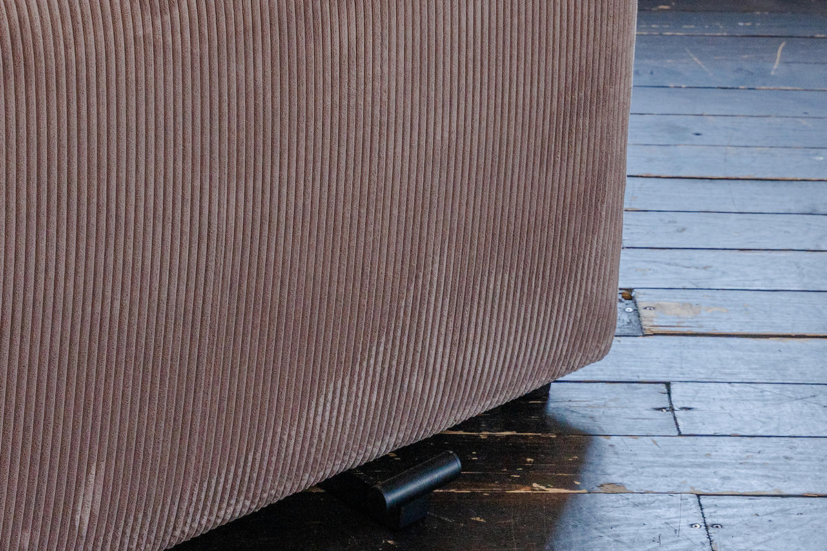 ARM- / RÜCKENLEHNE MIA Taupe Cord - Taupe/Schwarz, Kunststoff/Textil (120/72/40cm) - KAWOLA