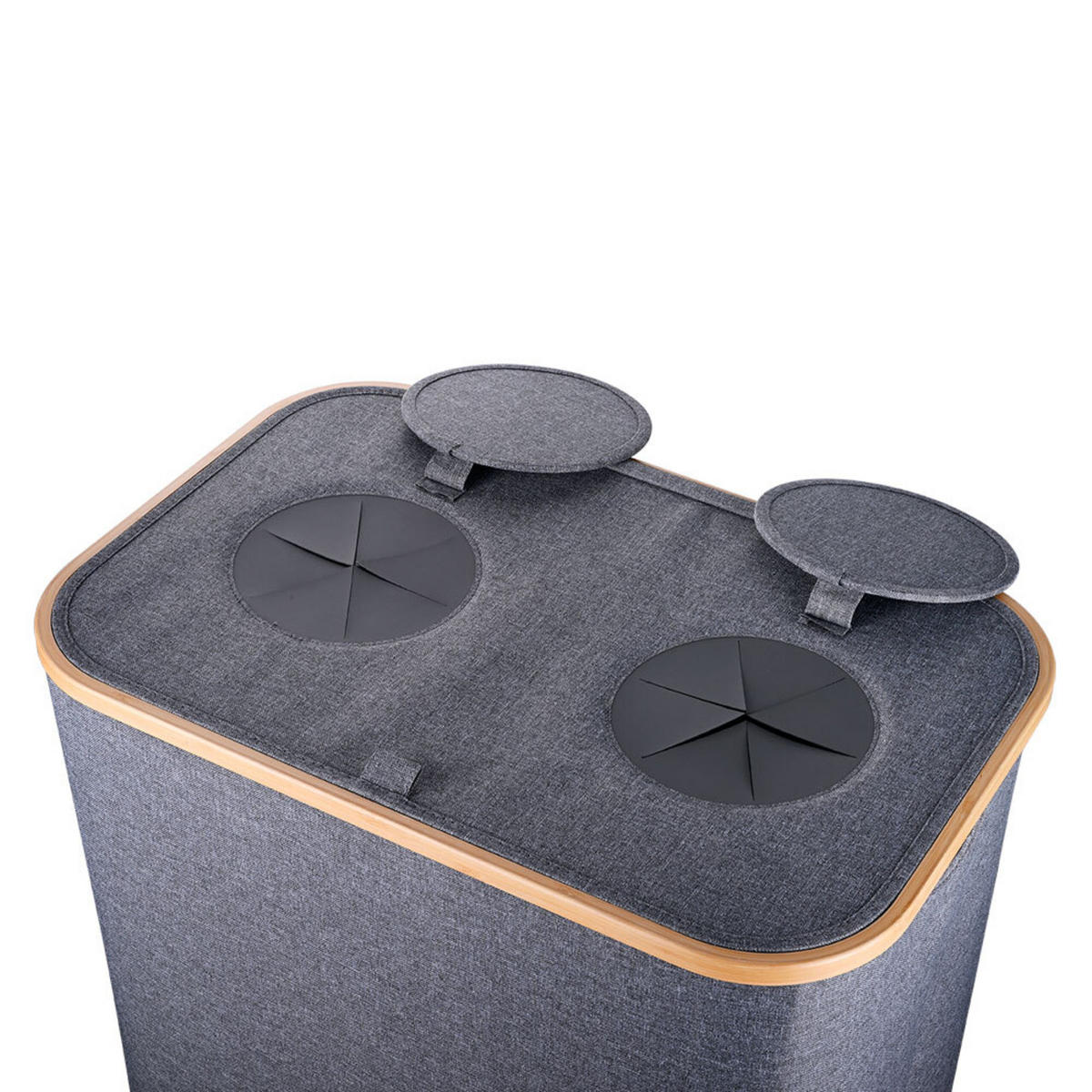 PFANDFLASCHEN-SAMMELBEHÄLTER - Grau, Holz/Kunststoff (57/80/37cm) - Relaxdays