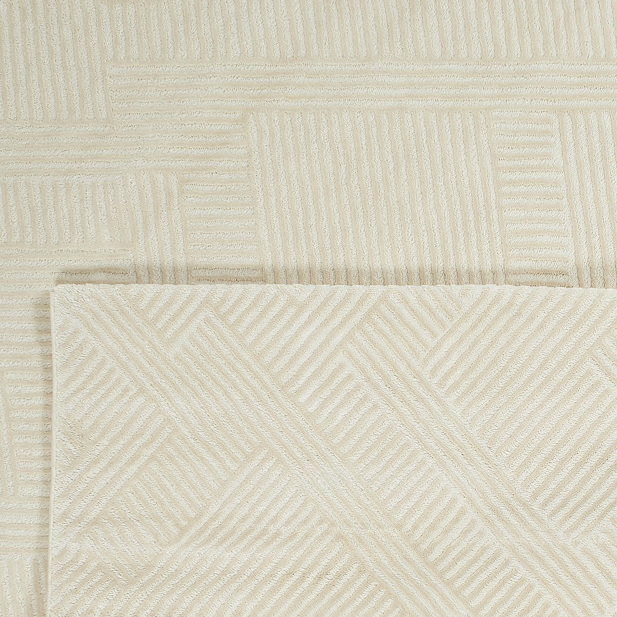 TEPPICH mit grafischem Muster in Creme Bianca 160x230 cm - Creme, Textil (160/230cm) - Nazar Rugs