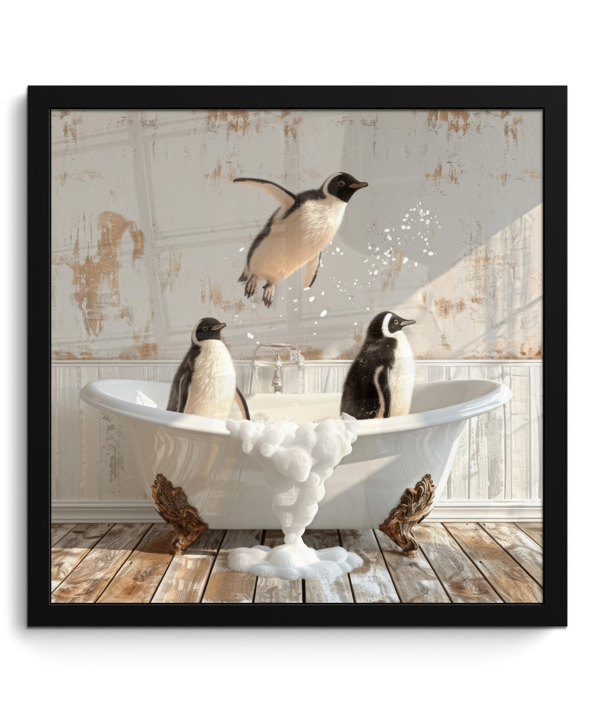 MuchoWow Poster Schwarz 40x40 cm