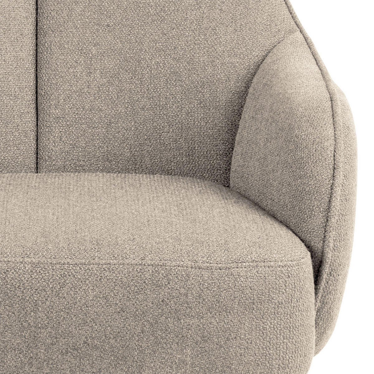 SESSEL, Texas, Beige, Stoff, 73 x 92 x 98 cm - Beige, Textil/Metall (73/98/92cm) - ebuy24