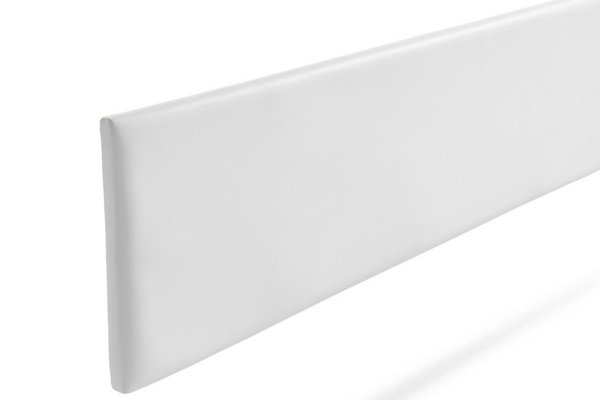 KOPFTEIL gepolstert NOVA Kunstleder 130x50x5 cm - Weiß - Moonia - Weiß, Holz (130/5/50cm)