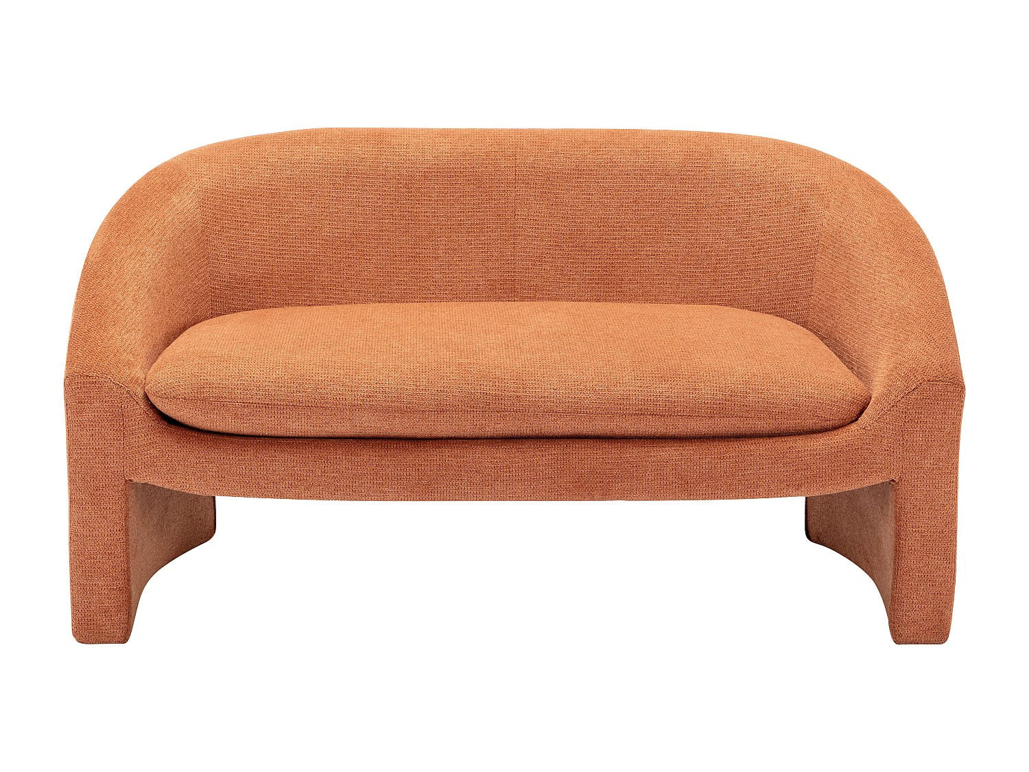 SOFA - 2 Personen - stoff - terracotta Ossana - Terracotta, Textil (137/74/74cm) - Vente-Unique