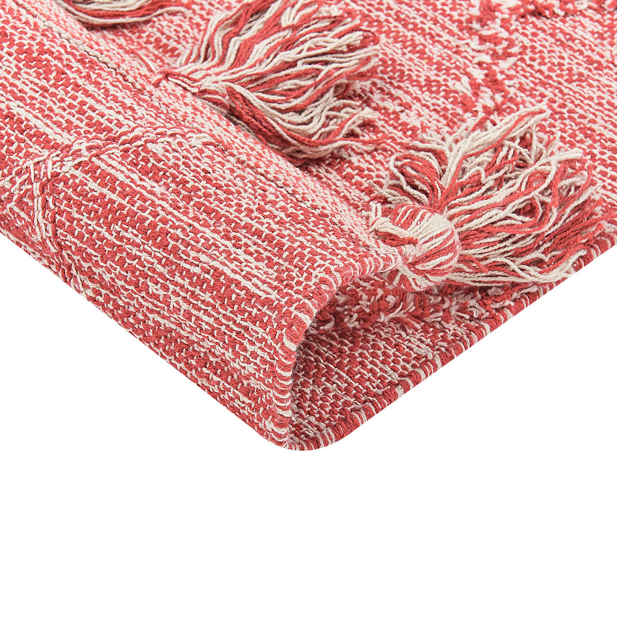 KURZFLOR-TEPPICH Nigde 230/160 cm - Rot, Textil (160/230cm) - Beliani