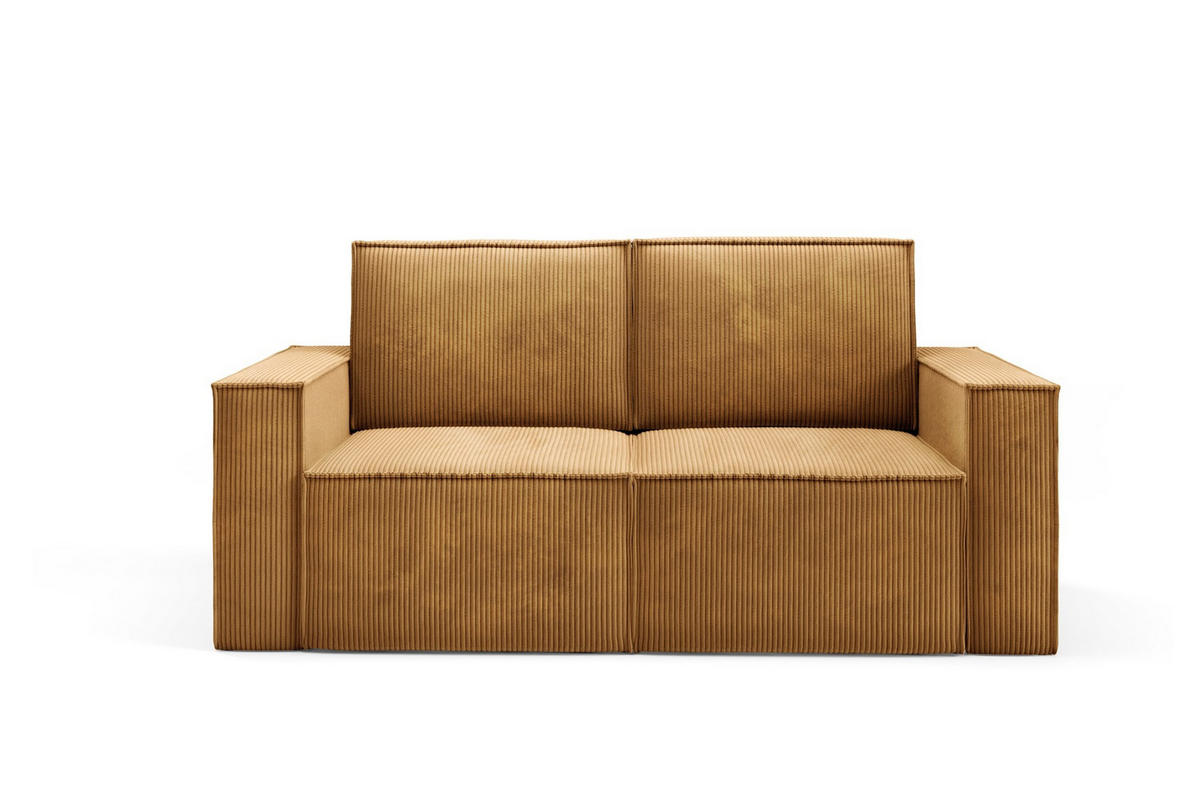 SOFA Orto Gelb, Zweisitzer Polstersofa - Gelb, Holzwerkstoff/Textil (178/93/82cm) - Bettso