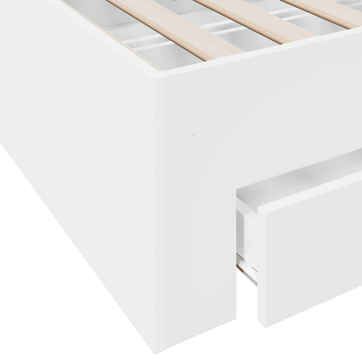 BETTGESTELL Mit Schubladen Weiss 120/200 Cm Holzwerkstoff - Weiß, Holzwerkstoff (120/200cm) - vidaXL