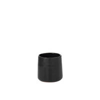 BLUMENTOPF RUND - Töpferei - Schwarz - S - 2er set - Ø 18 cm - Schwarz, Keramik (18/17cm) - J-Line