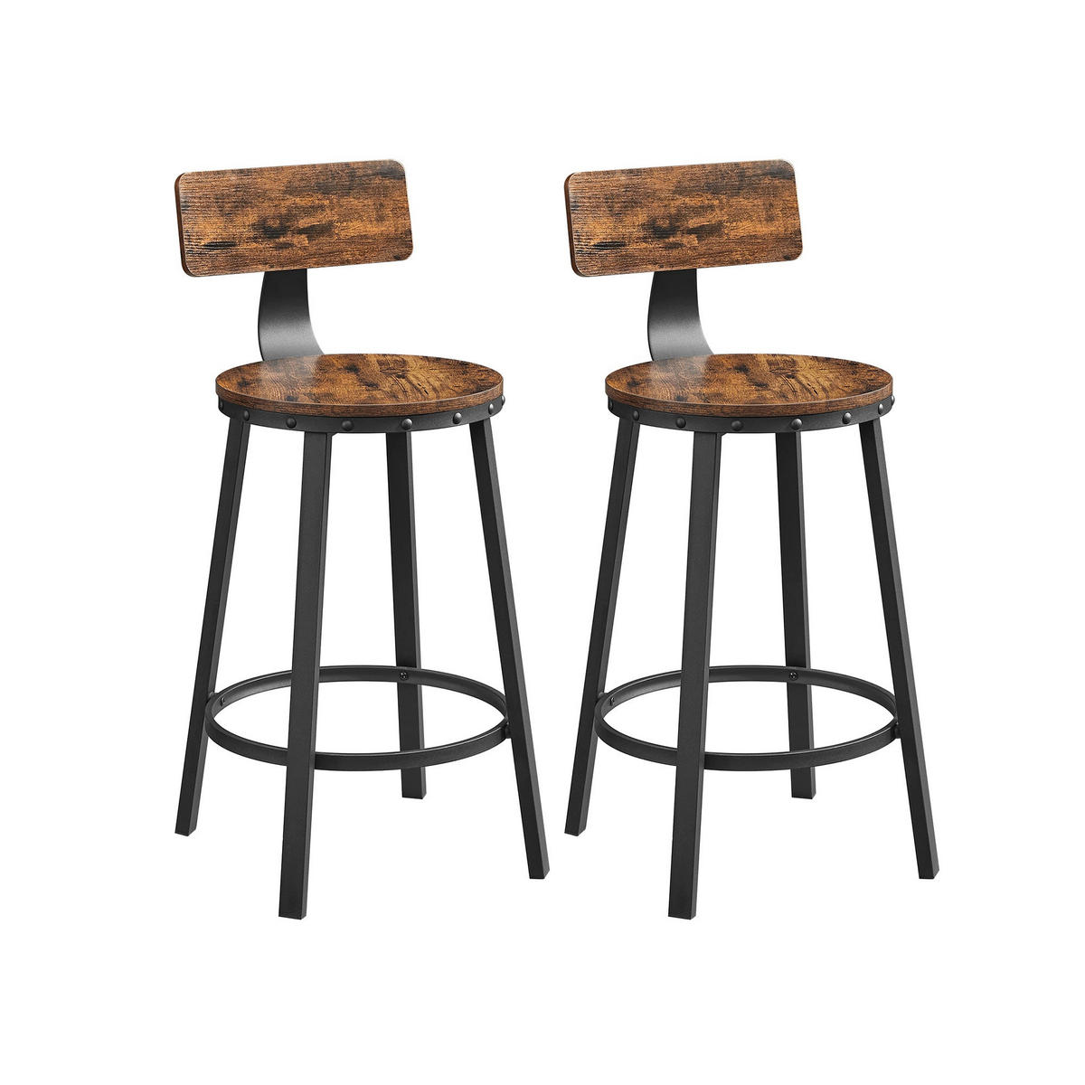 BARSTUHL 2ER-SET - Braun, Holzwerkstoff (37/89/37cm) - Hansiro