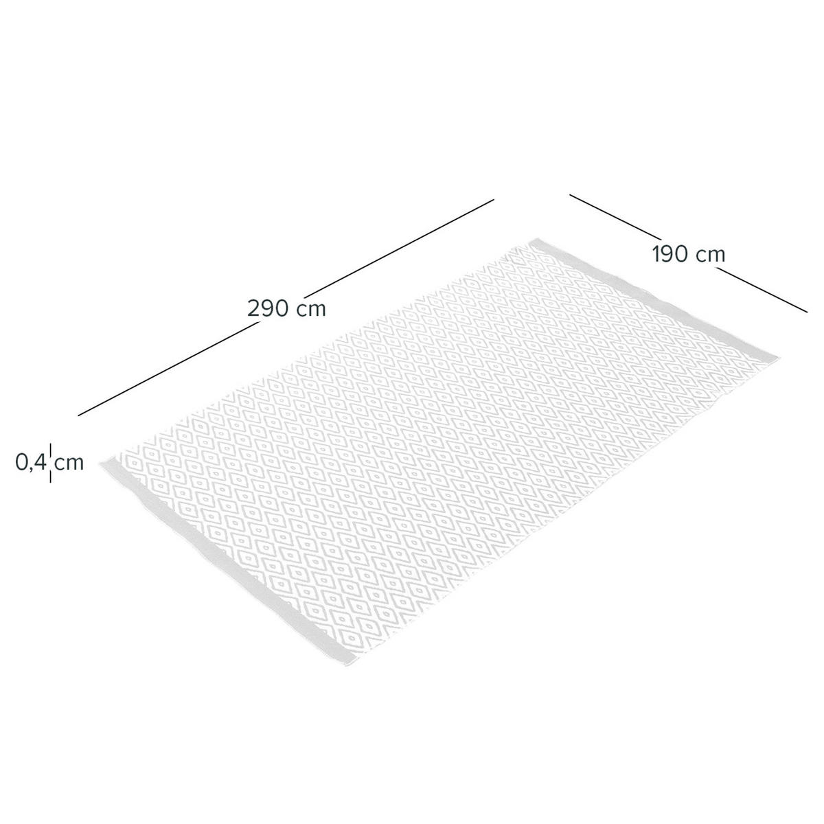 IN-/OUTDOORTEPPICH - Kunstfaser - Elfenbein / Grau - Grau, Textil (190/290cm) - home24