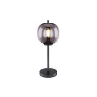 LED-TISCHLEUCHTE Schwarz Höhe 45cm, Glaskugel Rauchglas - Schwarz, Glas/Metall (19/19/45cm) - meineWunschleuchte