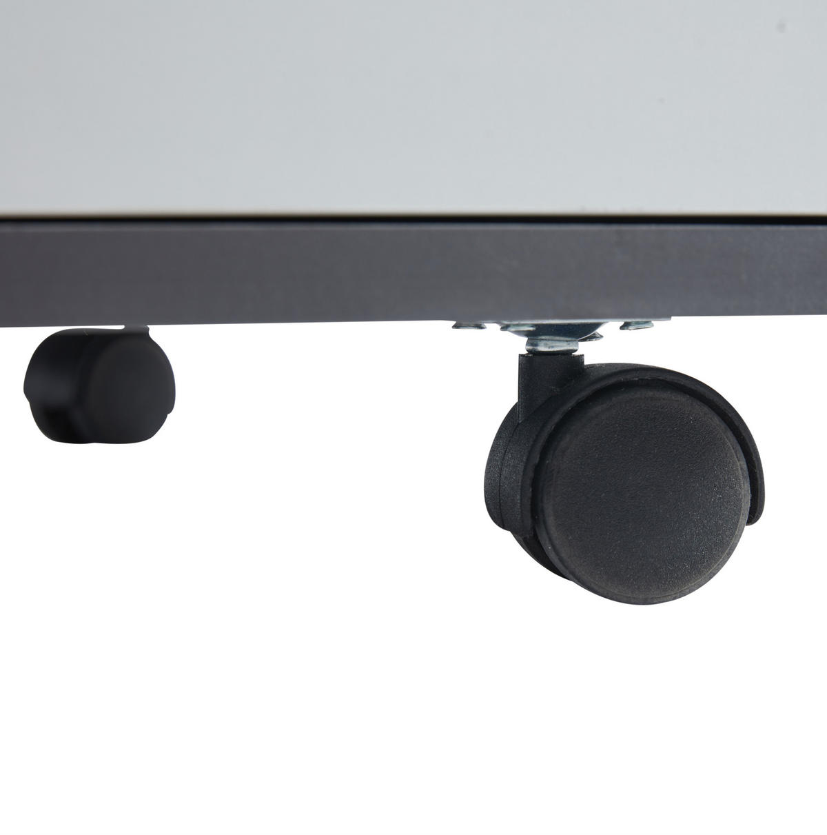 COUCHTISCH 100/98/65 cm grau/weiß aus Spanplatte höhenverstellbar - Grau, Holzwerkstoff (100/98/65cm) - OKMYHOME