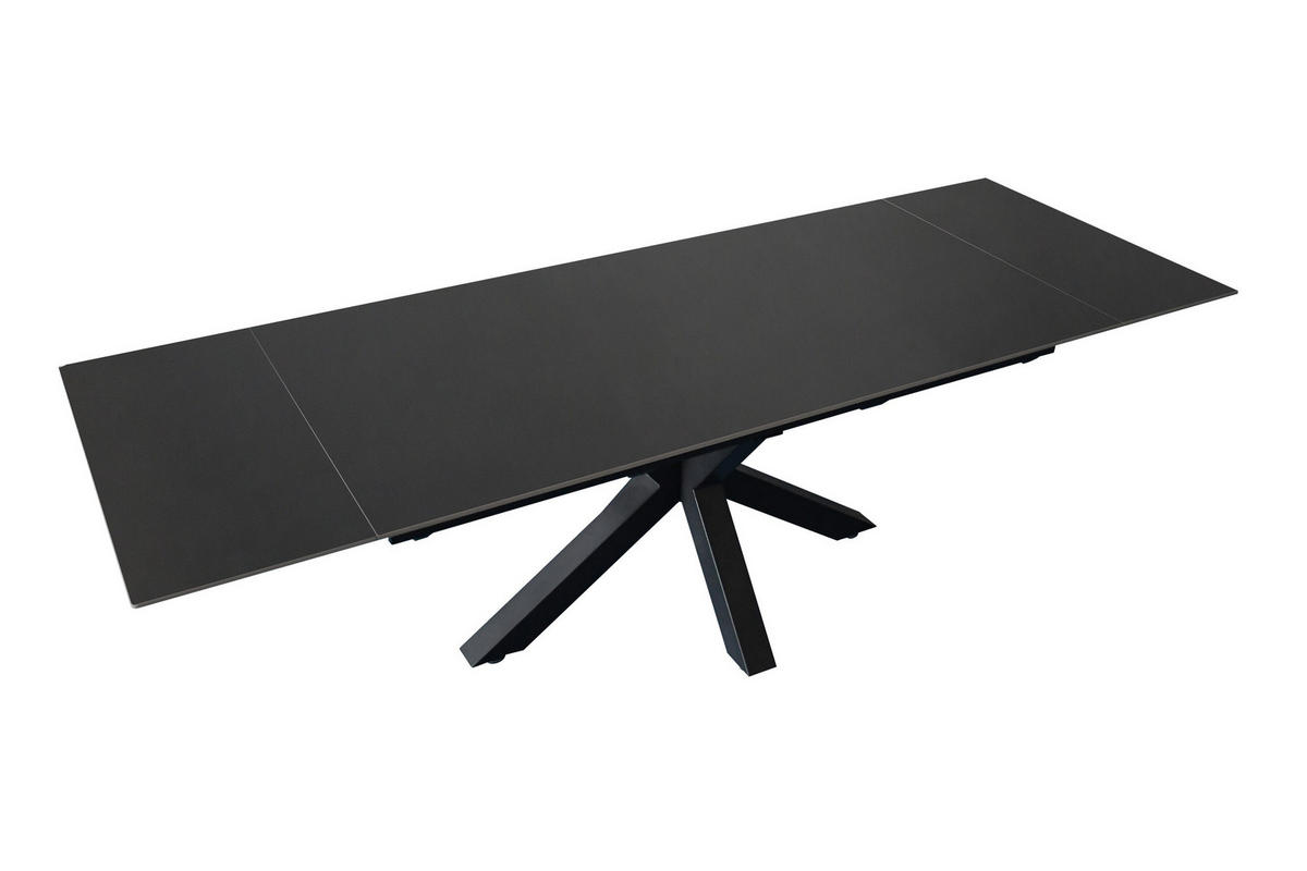 ESSTISCH MIMO - Dunkelgrau/Schwarz, Keramik (90/180/76cm) - SAM