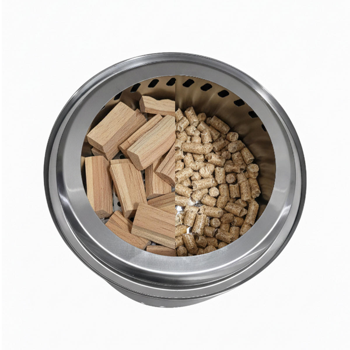 RAUCHFREIER Tischkamin - Silberfarben, Metall (22.5/25/22.5cm) - Relaxdays