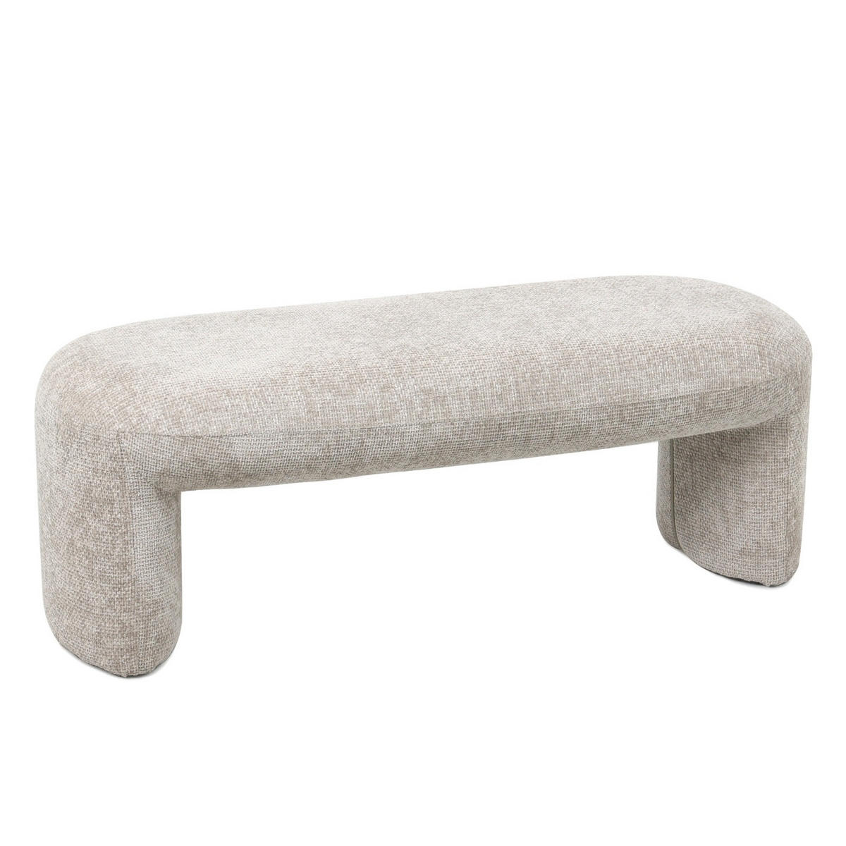 FLURBANK aus Stoff 110cm, taupe - Taupe, Textil (110/40/45cm) - Giga Meubel
