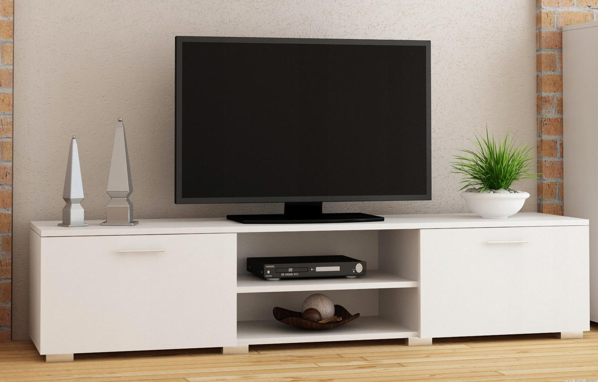 FERNSEHKOMMODE Roma Weiß 150/40/35 cm - Weiß, Holzwerkstoff (150/35/40cm) - Matkam Möbel