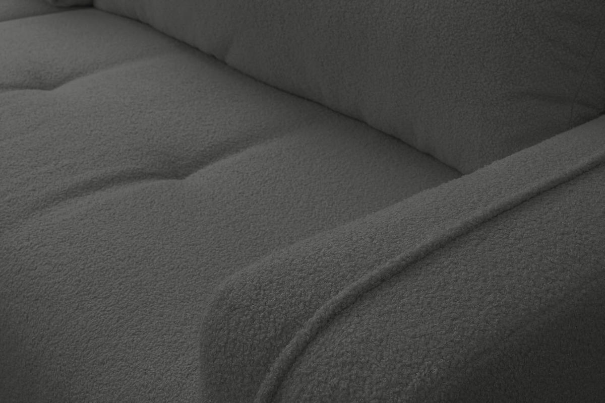 ECKSOFA CLOUD mit Schlaffunktion und Bettkasten Boucle Cloud (Grau) - Grau, Textil (276/145cm) - VENASI MÖBEL