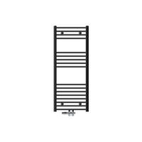 BADHEIZKÖRPER Sahara 500x1200 mm Anthrazit gerade mit Ventil Durchgang - Anthrazit, Metall (50/120/3cm) - LuxeBath