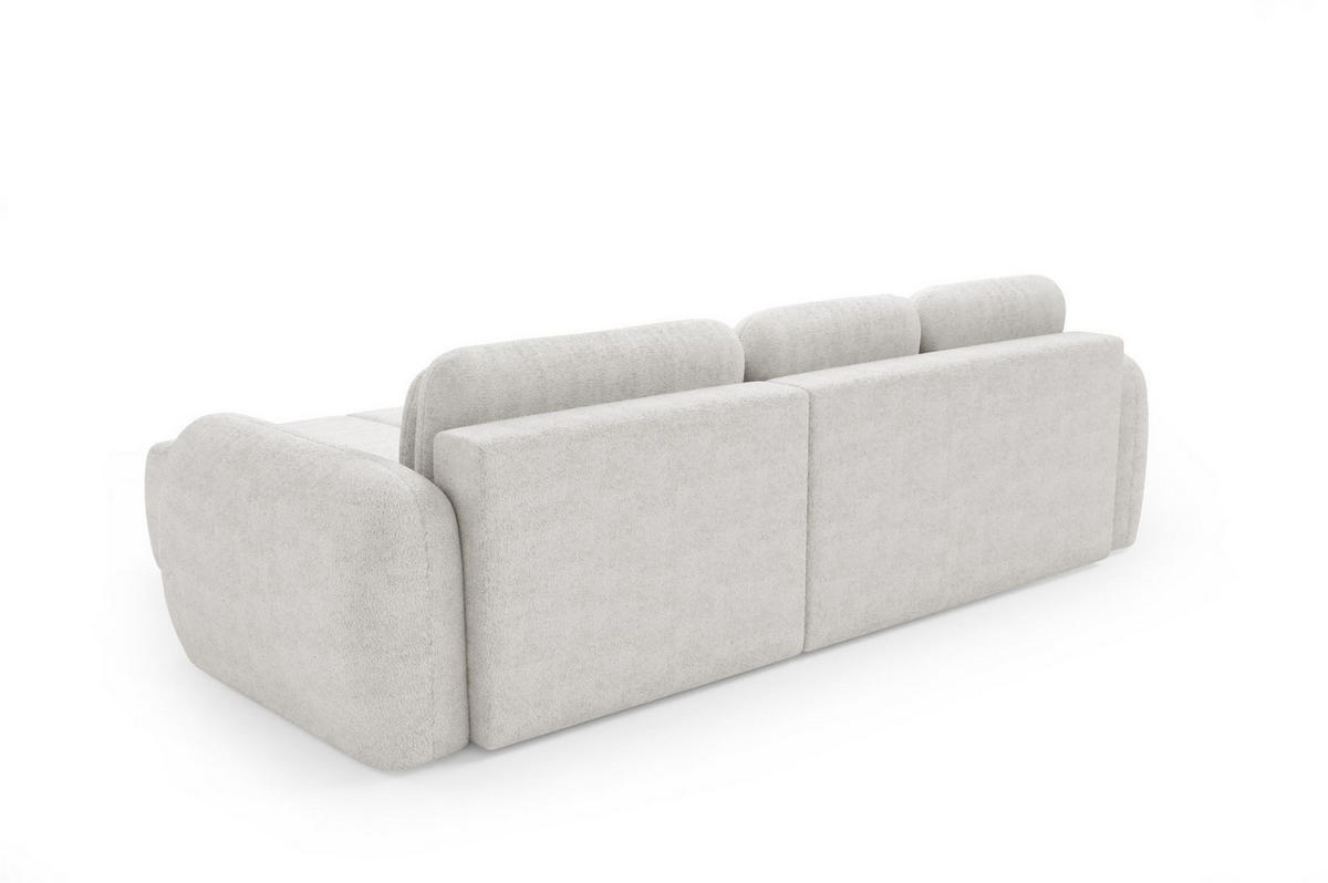 ECKSOFA Caria Mit Schlaffunktion - Weiß, Holzwerkstoff/Textil (304/190cm) - Fun Möbel