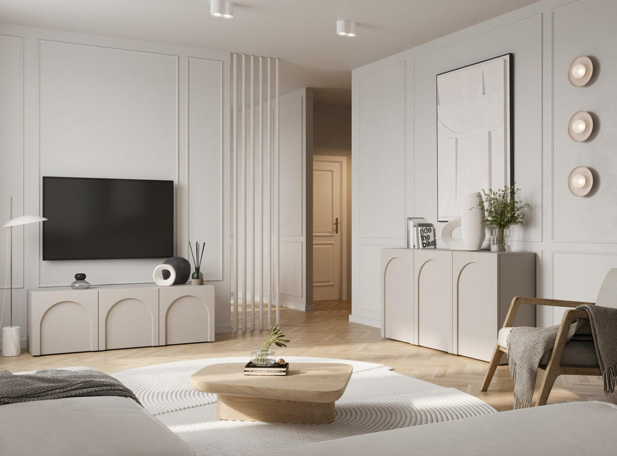 TV-LOWBOARD Arkadia Kaschmirgrau 150 cm - Taupe, Holzwerkstoff (150/49/35cm) - Selsey