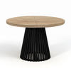 ESSTISCH runder ausziehbarer Tisch für Esszimmer DOVER 90 / 190 cm, Farbe: Eiche Sonoma / Schwarz - Schwarz/Sonoma Eiche, Holz (190/90/77cm) - Dekori_Interiors