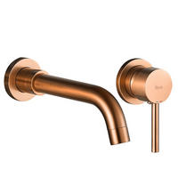 UNTERPUTZ Armatur Rea Lungo Long Copper Brush + Ibox - Kupferfarben, Metall (23/11/20cm) - REA