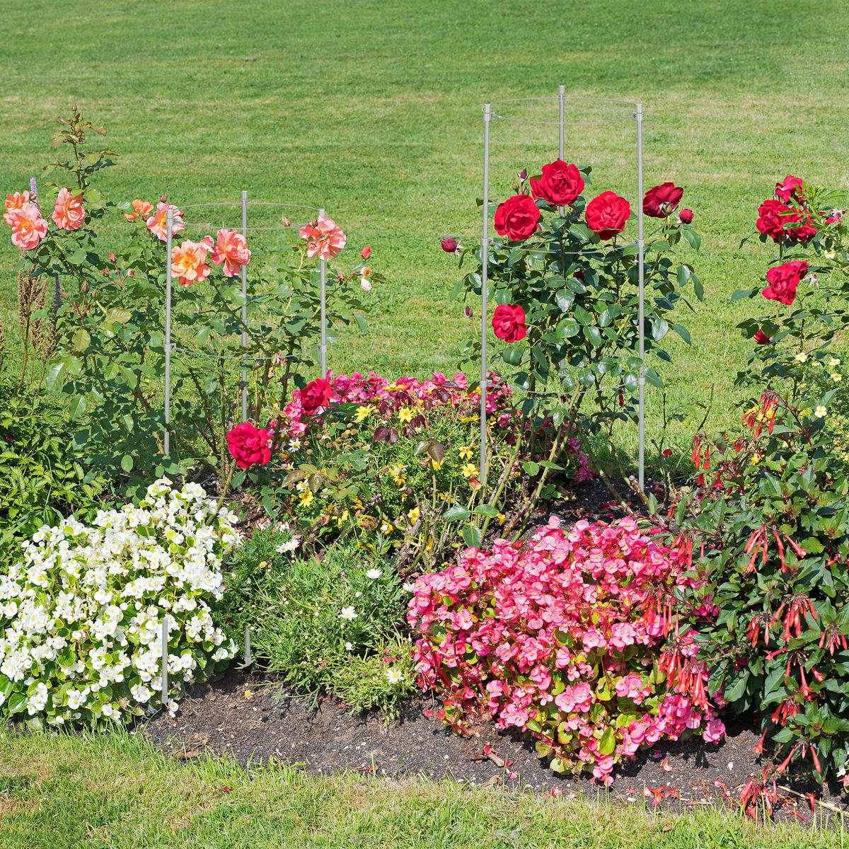 4XRANKHILFE - Grau, Kunststoff/Metall (22/60/22cm) - Relaxdays