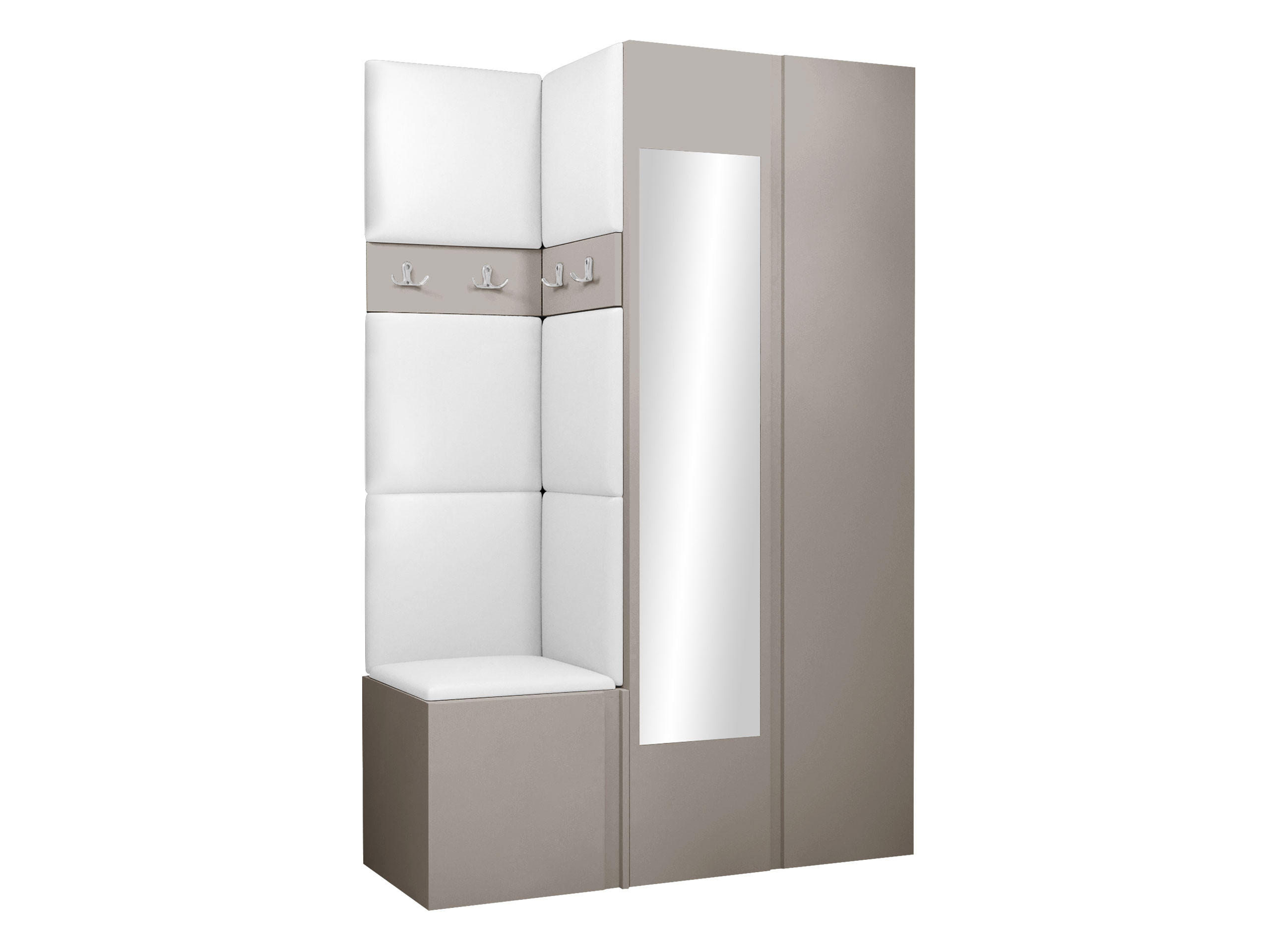 Mirjan24 Garderoben-Set Kaschmir, Weiß 116x186x46 cm