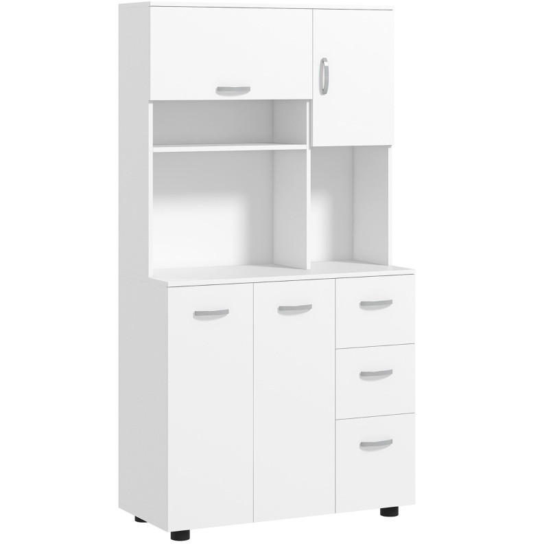 BUFFET 89/168/39,5 cm Weiß aus Holzwerkstoff mit höhenverstellbaren Einlegeböden - Weiß, Holz (39.5/168/89cm) - OKMYHOME