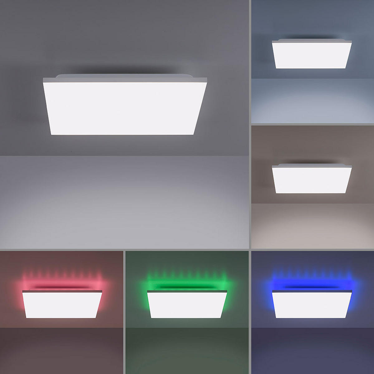 LED DECKENLEUCHTE RGB Weiß - Weiß, Metall (45/45/7cm)