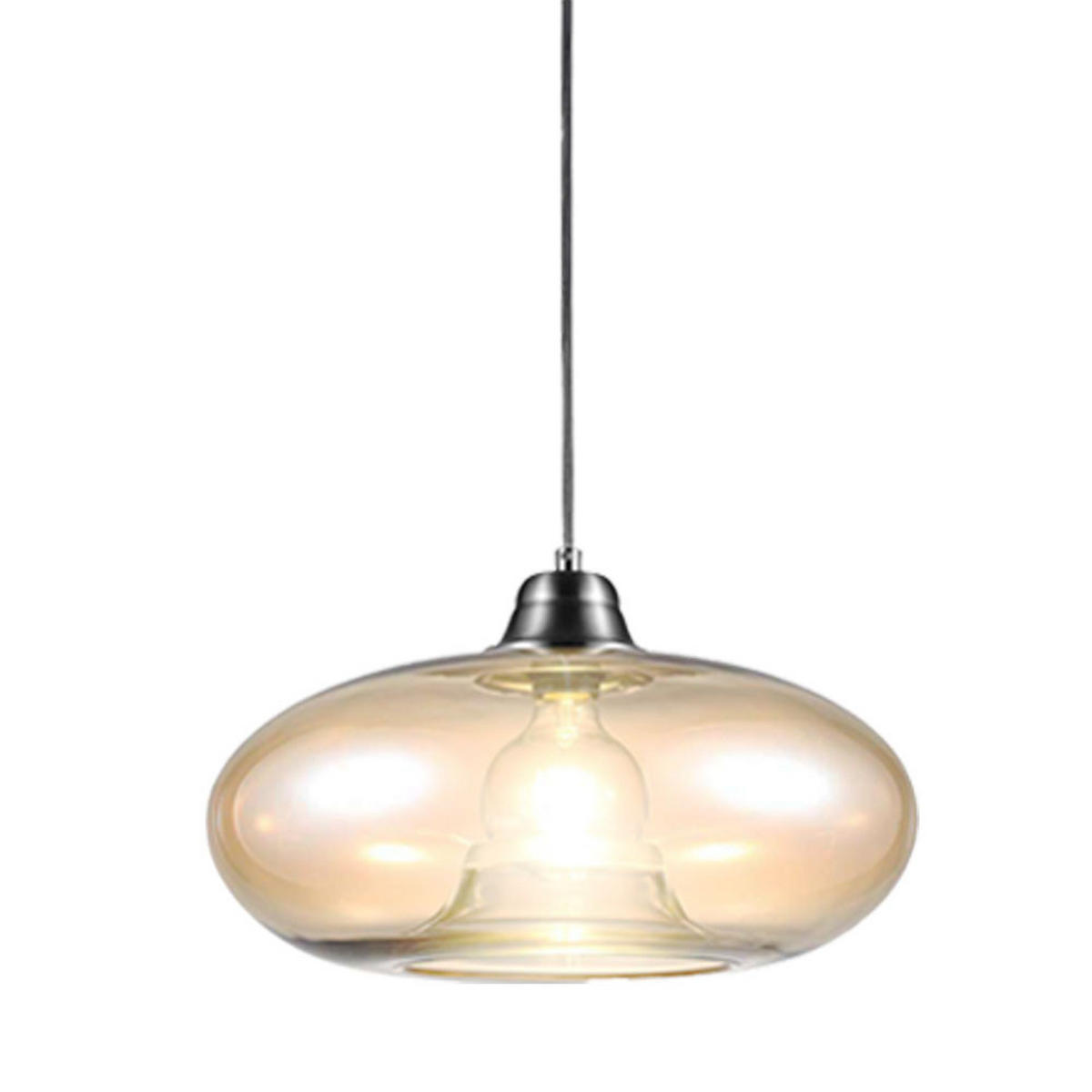 LED HÄNGELEUCHTE LILLE Glas Orange - Orange, Glas (40/40/150cm) - Nowa