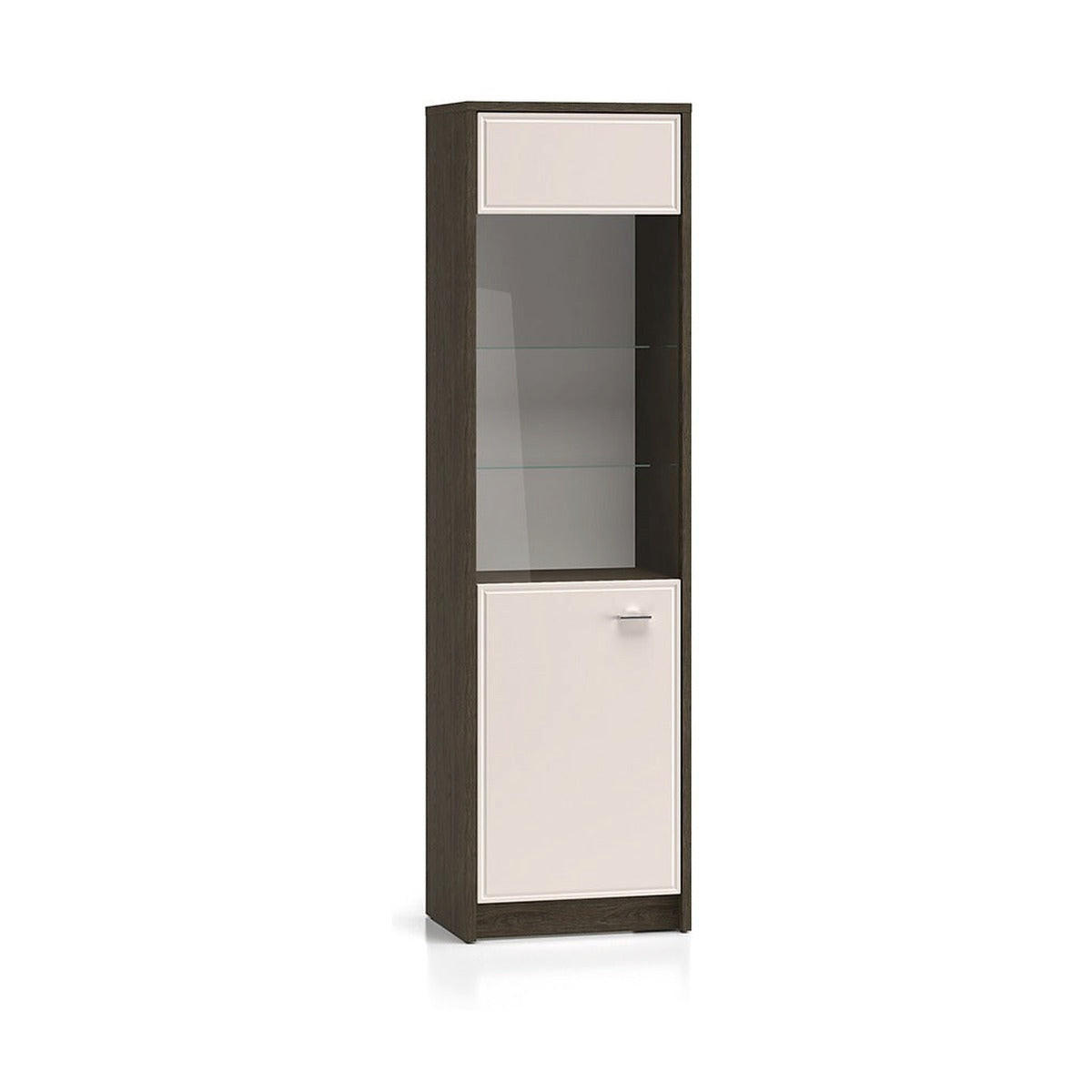 VITRINE – 55 cm – Avante – Kaschmir / Eichefarben - Kaschmir/Eichefarben, Holzwerkstoff (55/195/40cm) - hi-markt