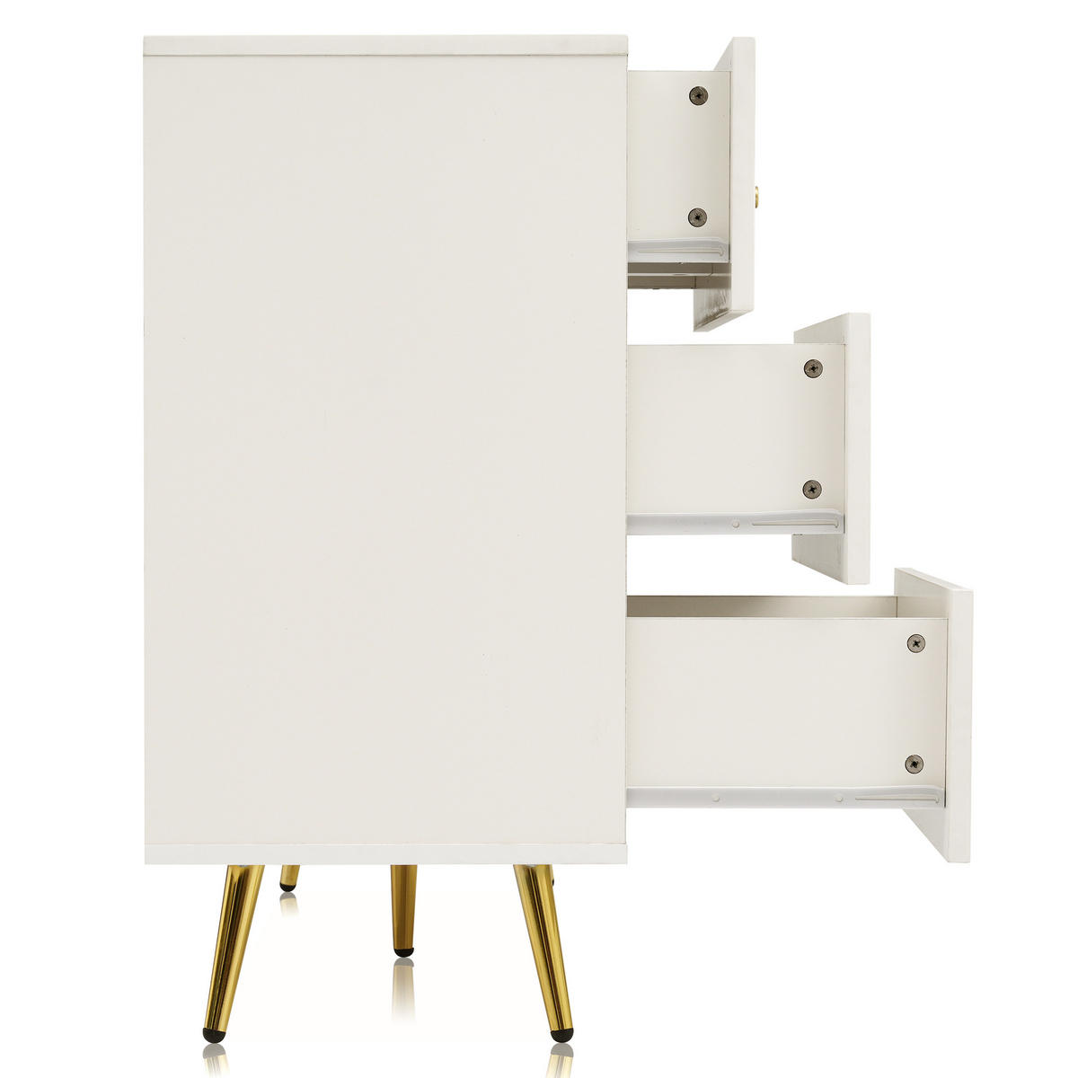 SIDEBOARD Weiß 120/40/85 cm - Weiß, Holzwerkstoff/Metall (40/85/120cm) - Urban Meuble