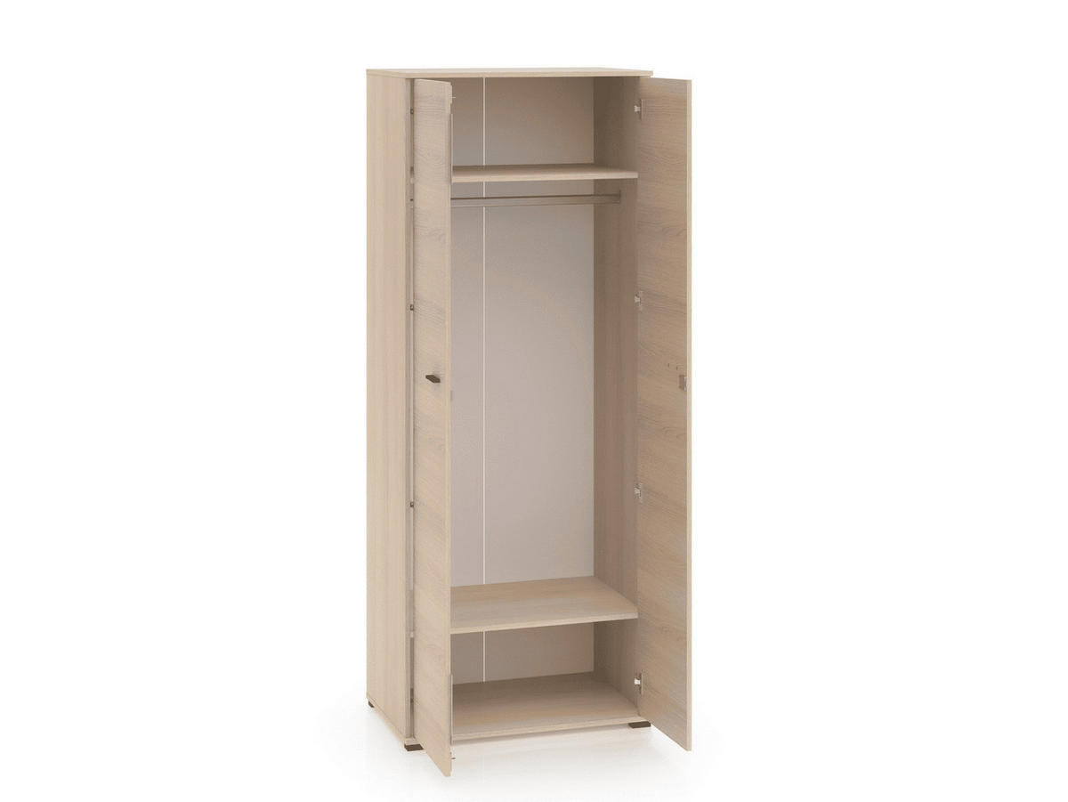 KLEIDERSCHRANK – 79 cm – Odelis – Schwarz / Eichefarben - Eichefarben/Schwarz, Holzwerkstoff (79/203/51cm) - hi-markt