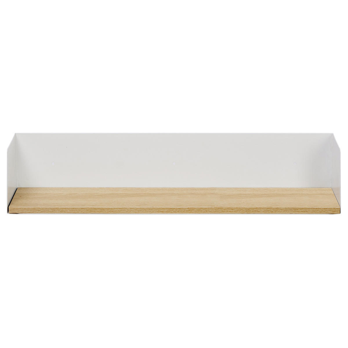 WANDBOARD - Echtholzfurnier - Tanne / Eisen - Weiß, Holzwerkstoff/Metall (60/12/12cm) - home24