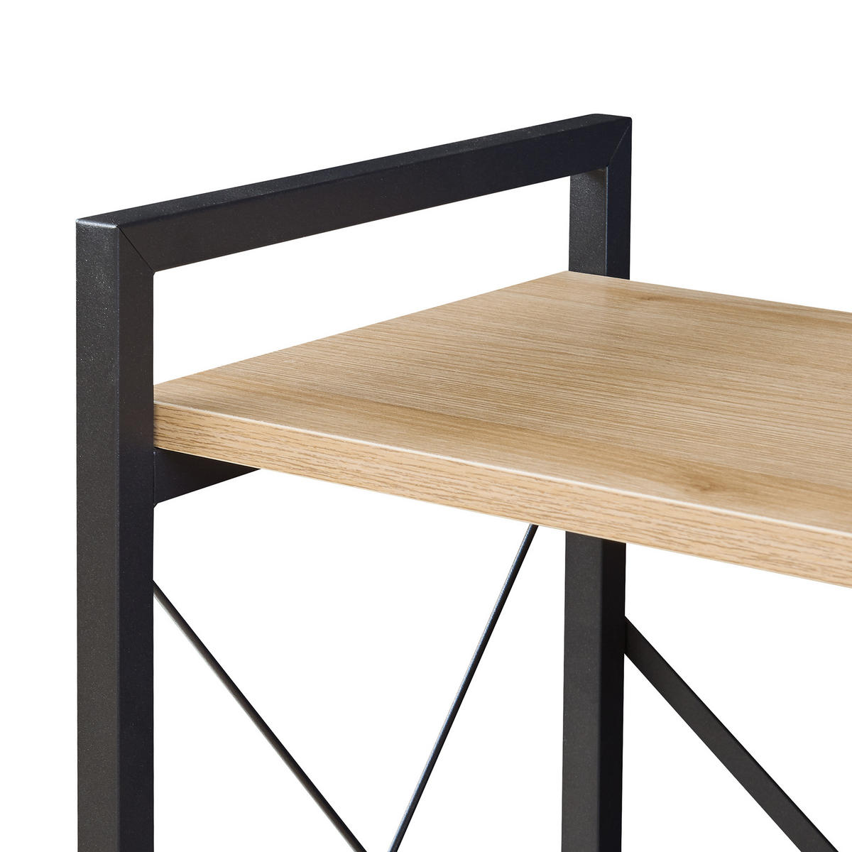 STANDREAGL Skørping - Eichefarben/Schwarz, Holzwerkstoff/Metall (65/125/30cm) - [en.casa]