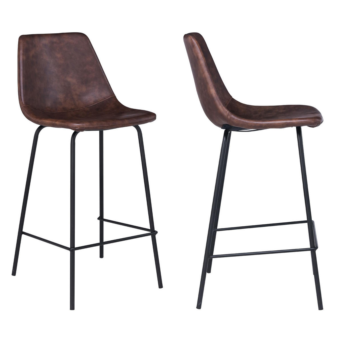 BARHOCKER Lucien Braun 65cm 2er-Set - Braun, Kunststoff (43/94/50cm) - Happy Garden